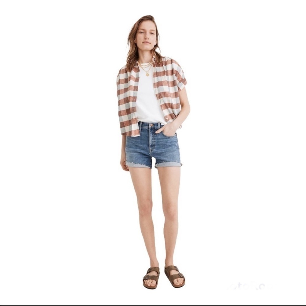 Madewell High-Rise Denim Shorts in Quintell Wash: TENCEL™ Lyocell Edition SZ 26